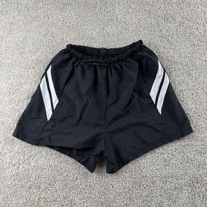 Vintage Inches Off Swim Shorts Womens Medium Black Striped Drawstring Trunks
